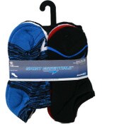 Wholesale - 10pk BLUE SPORT ESSENTIALS COLORBLOCK HC NS SOCKS SIZE 6-8, UPC: 193159198879
